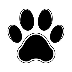 Dog and Cat Paw Print Flat Icon for Animal Apps and Websites – Vector, Cartoon, Clipart, Line Art, Vector dog and cat paw print icons for animal apps and websites, ideal for digital design use 