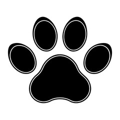 Dog and Cat Paw Print Flat Icon for Animal Apps and Websites – Vector, Cartoon, Clipart, Line Art, Vector dog and cat paw print icons for animal apps and websites, ideal for digital design use 