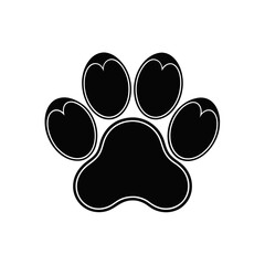 Dog and Cat Paw Print Flat Icon for Animal Apps and Websites – Vector, Cartoon, Clipart, Line Art, Vector dog and cat paw print icons for animal apps and websites, ideal for digital design use 