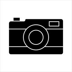 Camera Icon Symbol isolated white background. vector illustration. color editable.