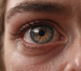 Green eye of a woman.