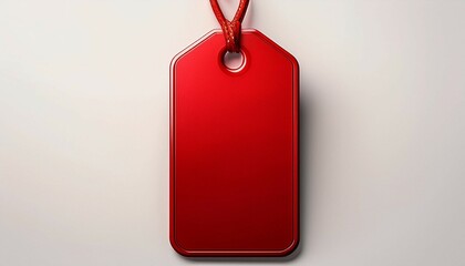 high resolution red price tag perfect for sales promotions and discount designs isolated on a crisp white background this vibrant red tag is ideal for adding a pop of color and