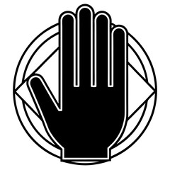 Hand Icon with White Background Vector Illustration, Cartoons, Clipart, Line Art Design, Hand icon vector illustration on white background for digital products, clipart, and design use. 