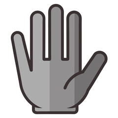 Hand Icon with White Background Vector Illustration, Cartoons, Clipart, Line Art Design, Hand icon vector illustration on white background for digital products, clipart, and design use. 