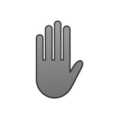 Hand Icon with White Background Vector Illustration, Cartoons, Clipart, Line Art Design, Hand icon vector illustration on white background for digital products, clipart, and design use. 
