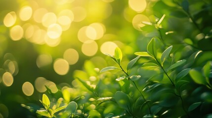 Golden Hour Greenery: A Breathtaking Close-Up of Nature's Vibrant Hues