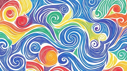 Colorful Vintage Floral Geometric Pattern Seamless Wallpaper Design