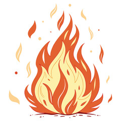 vector illustration of a fire