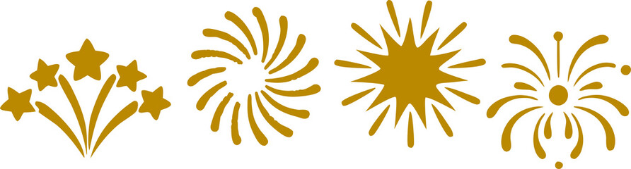 Fireworks on transparent PNG background