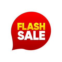 Flash Sale. Label for business brand. Badge suitable for promotion product. Vector illustration.