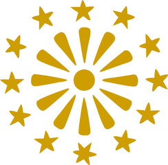 Fireworks on transparent PNG background