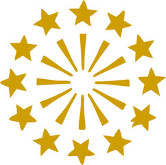 Fireworks on transparent PNG background