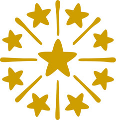 Fireworks on transparent PNG background