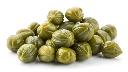 Capers on a White Background