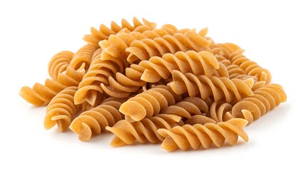 Chickpea Fusilli Pasta on a White Background