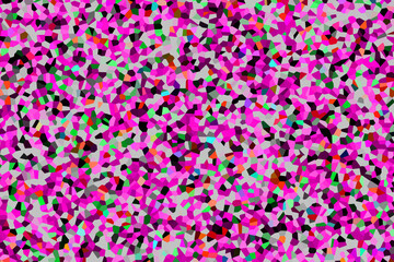 Raspberry marmalade glitter spilled onto candied strawberries and leaving a sticky splattering of colorful design