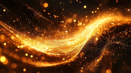 Obraz premium Vibrant Cosmic Galaxy Illustration with Glowing Stars and Nebula in the Night Sky