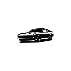 Naklejka premium isolated vector illustration mustang car logo silhouette. highly recommended for logo, badge, emblem, icon, sticker design. available in eps 10