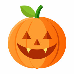 Pumpkin Squash for Halloween and Thanksgiving Flat Color Icon Vector Illustration for Apps, Flat color pumpkin squash icon for Halloween and Thanksgiving, perfect for apps and websites 