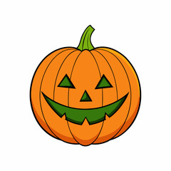Pumpkin Squash for Halloween and Thanksgiving Flat Color Icon Vector Illustration for Apps, Flat color pumpkin squash icon for Halloween and Thanksgiving, perfect for apps and websites 