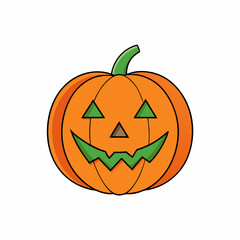 Pumpkin Squash for Halloween and Thanksgiving Flat Color Icon Vector Illustration for Apps, Flat color pumpkin squash icon for Halloween and Thanksgiving, perfect for apps and websites 