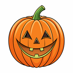 Pumpkin Squash for Halloween and Thanksgiving Flat Color Icon Vector Illustration for Apps, Flat color pumpkin squash icon for Halloween and Thanksgiving, perfect for apps and websites 