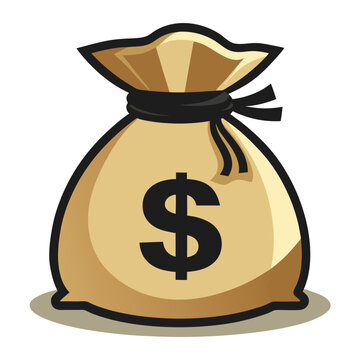 Realistic 3D Render of Money Bag with White Background &ndash; Vector Illustration, Clipart, and Line Art Design, High-quality 3D money bag vector illustration, clipart, and line art design for digital prod