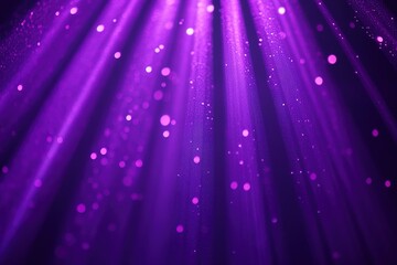Purple light beams with bokeh effects create a mesmerizing and dynamic atmosphere