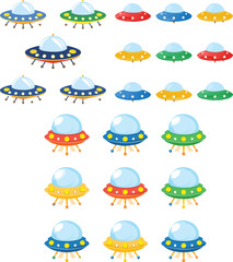 Fototapeta premium set of cartoon cars