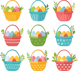 set of easter eggs