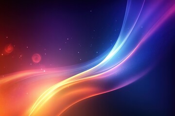 Obraz premium Abstract background with flowing neon waves and stars blending vibrant colors seamlessly