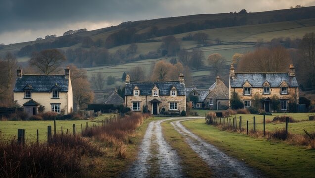 Homes in the Bibury Area, set against a white background.