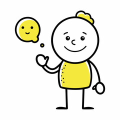 Strichfiguren Strichm&auml;nnchen Strategie Vector Illustration - Line Art Cartoons & Clipart, Creative vector illustration of Strichfiguren and strategy in line art and clipart design