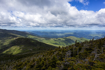 View from Mount Garfield in the White Mountains in New Hampshire