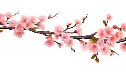 Pink flower on transparent background