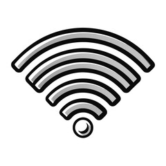 Wifi Wireless Internet Signal Icon - Flat Design for Apps, Vector Illustration, Cartoons, Clipart, Wifi wireless internet signal icon, flat vector design for apps, cartoons, clipart, and more.