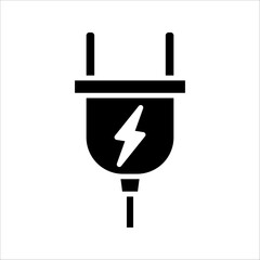 Plug adapter Icon. Symbol isolated white background. vector illustration. color editable.