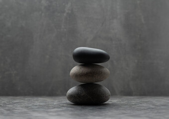 cosmetic background podium with natural stones.natural stones and real plants flowers for presentation of products perfumery cosmetics medicine jewelry body care makeup skin care.