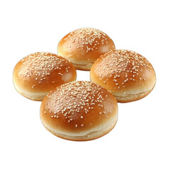 Delicious burger buns isolated on white background