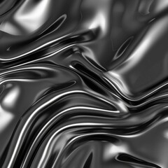 Fototapeta premium Dark, glossy fabric folds; abstract background; design texture