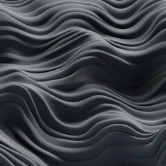 Obraz premium Dark gray flowing fabric waves, abstract background, design texture