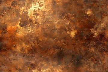 Seamless Copper and Brass textured abstract background featuring warm tones of copper, bronze, and gold, with a mix of smooth and rough surfaces creating depth and interest.