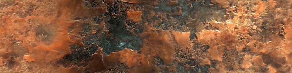 Seamless Copper textured surface featuring a blend of earthy tones, including rust, brown, and hints of teal. The surface appears to have a natural, organic quality, resembling stone or metal.