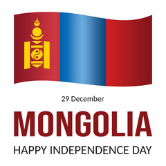 Naklejka premium Mongolia independence day
