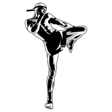Muay Thai pose