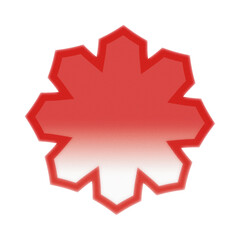 abstract red icon with gradient