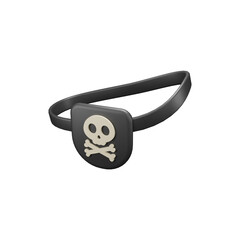 3D icon render eye patch on white background 