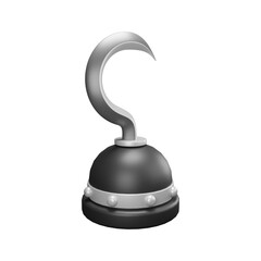 3D rendered illustration of pirate hook 