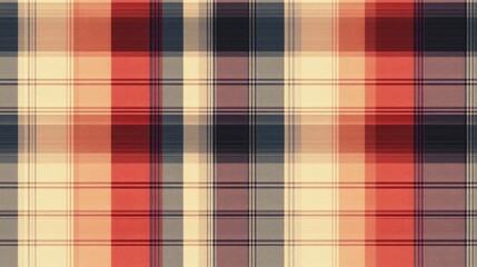 Obraz premium A colorful plaid pattern featuring intersecting vertical and horizontal lines
