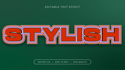 Stylish text, cartoon style editable text effect